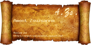 Ament Zsuzsanna névjegykártya